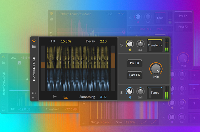 Transient Split from Bitwig's Spectral Suite