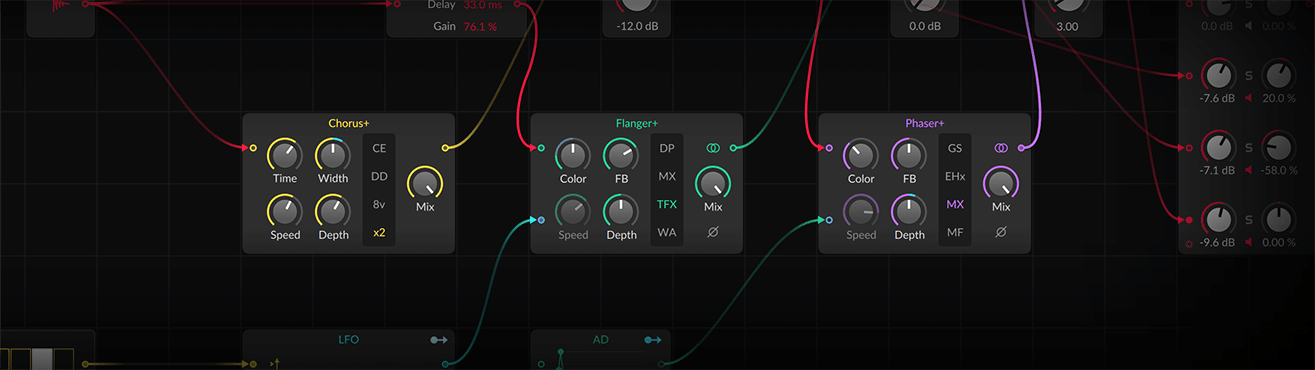 Chorus+ Flanger+ Phaser+ in The Grid